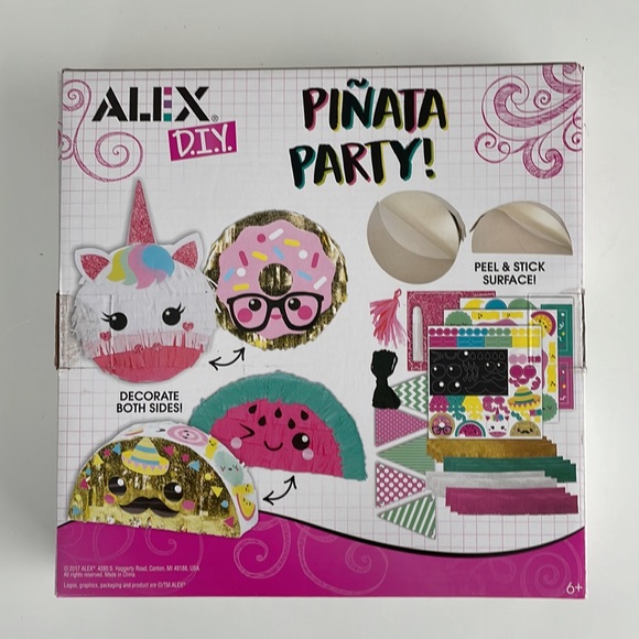 Alex D.I.Y. Piñata Party Make It Yourself Peel & Stick Craft - Ages 6+ - Picture 5 of 6